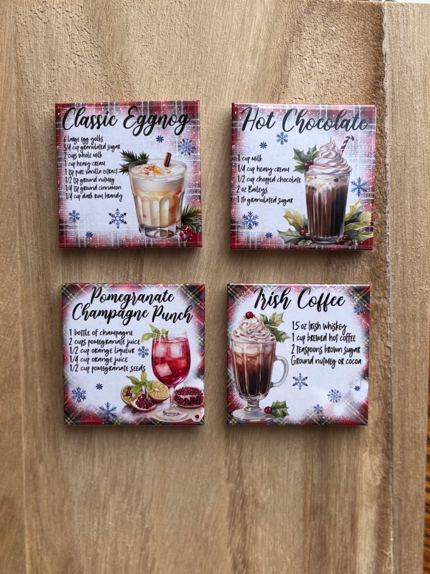 Holiday Drink Magnets