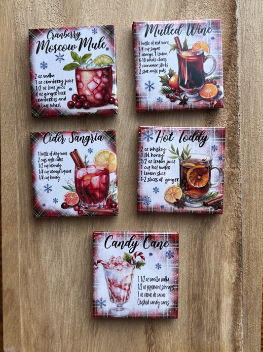 Holiday Drink Magnets